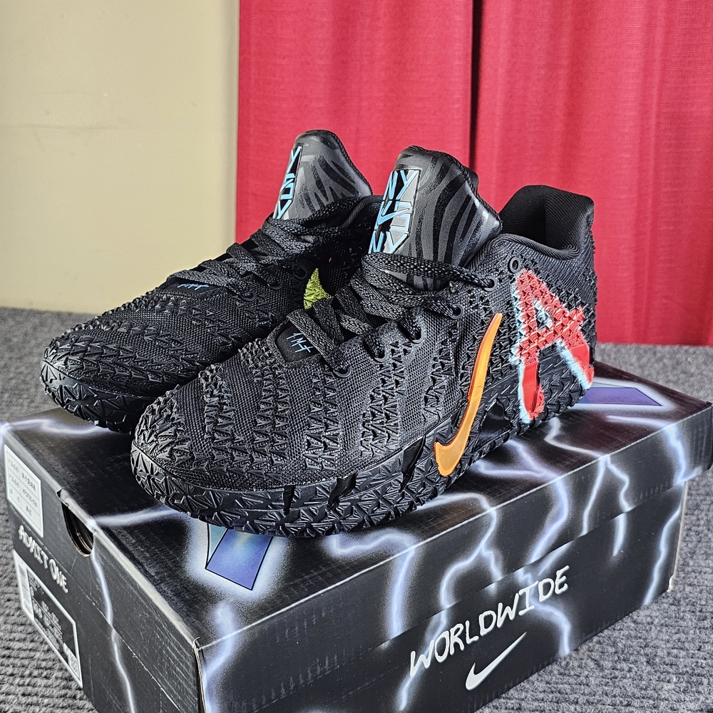 Mens Ja Morant Nike Black and Orange Athletic Shoes New Basketball